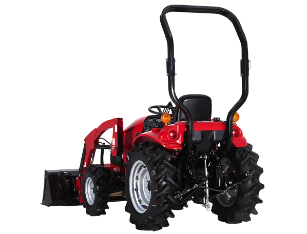Tracteur TYM T25 HST avec chargeuse avant + pelle + fourche + poids arrière