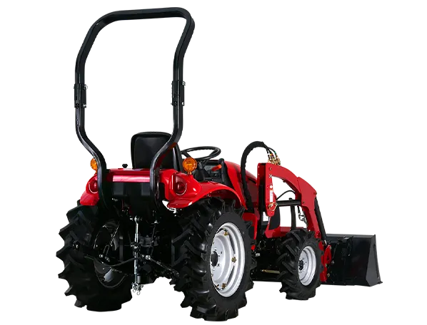 Tracteur TYM T25 HST avec chargeuse avant + pelle + fourche + poids arrière