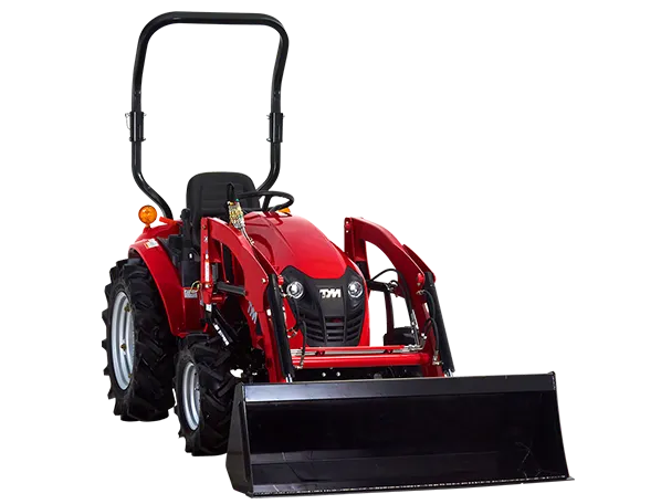 Tracteur TYM T25 HST avec chargeuse avant + pelle + fourche + poids arrière