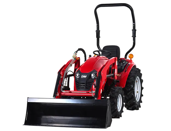 Tracteur TYM T25 HST avec chargeuse avant + pelle + fourche + poids arrière