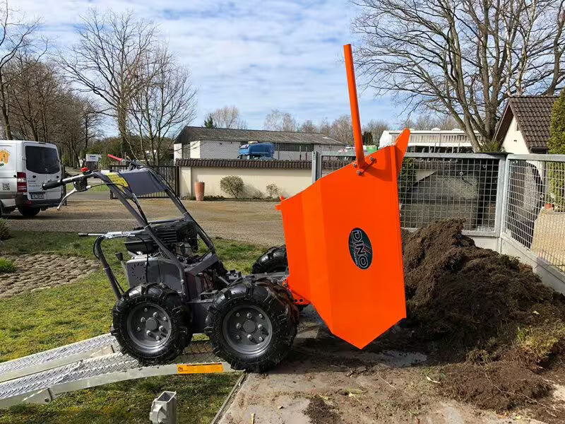 Tombereau DINO à 6 roues motrices avec benne basculante de 500 kg, Loncin 6,5 CV - 196 cm3