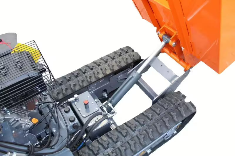 Tombereau DINO à chenilles 500 kg Benne basculante hydraulique Moteur Loncin 9,0 CV - 270 cm³