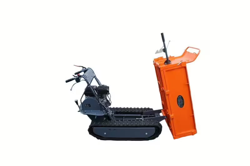 Tombereau DINO à chenilles Plateforme 500 kg Moteur Loncin 6,5 CV - 196 cm3