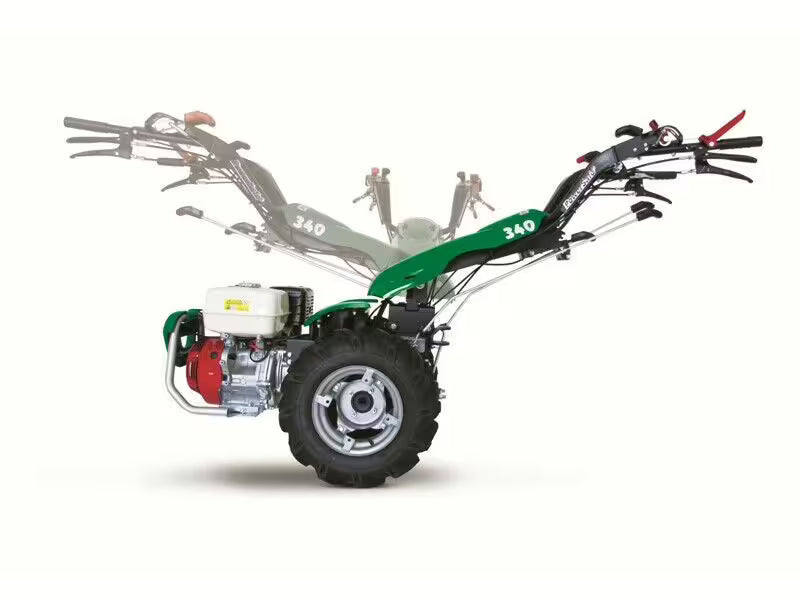 Ferrari à un essieu 340 Honda GX390 avec broyeur Raptor 70 cm + rouleau anti-scalp + fraise 66 cm